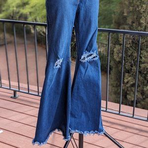 Vibrant MIU High Waisted Medium Wash Flare Jeans